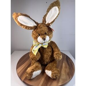 Vintage GUND TRUFFLE Brown Bunny Rabbit Stuffed Animal w/ Posable Ears 46213
